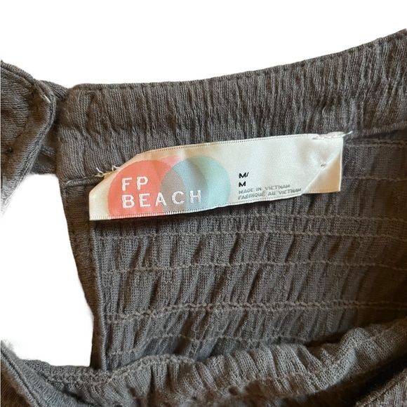 Free People Beyond Obsessed Shorts Romper Size Medium Pewter Gray - Picture 6 of 9